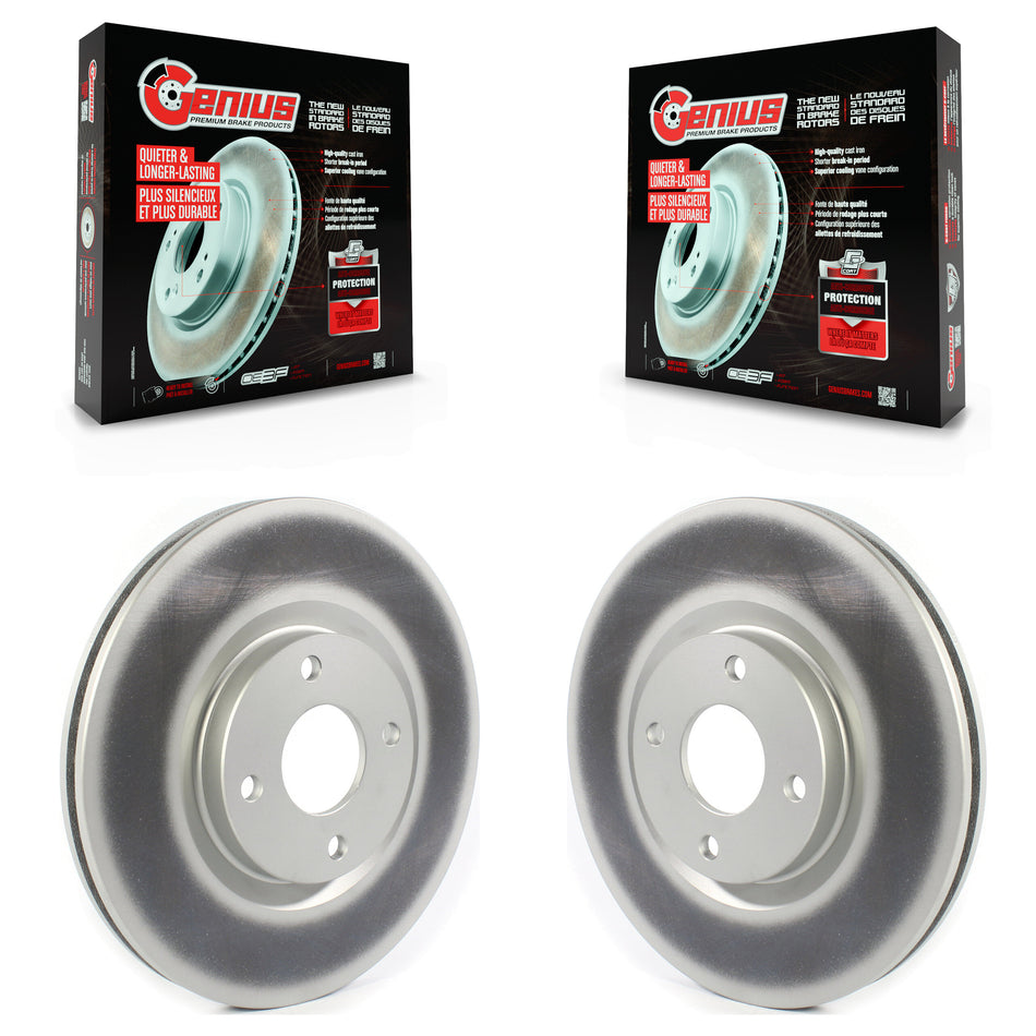 Front Coated Disc Brake Rotors Pair For 2018-2022 Ford EcoSport KG-101316