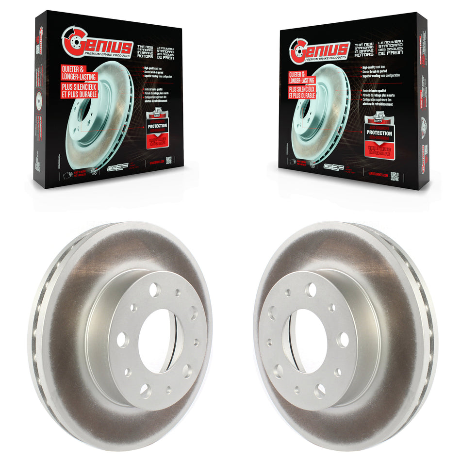 Front Coated Disc Brake Rotors Pair For 2014-2022 Ram ProMaster 1500 2500 3500 KG-101317
