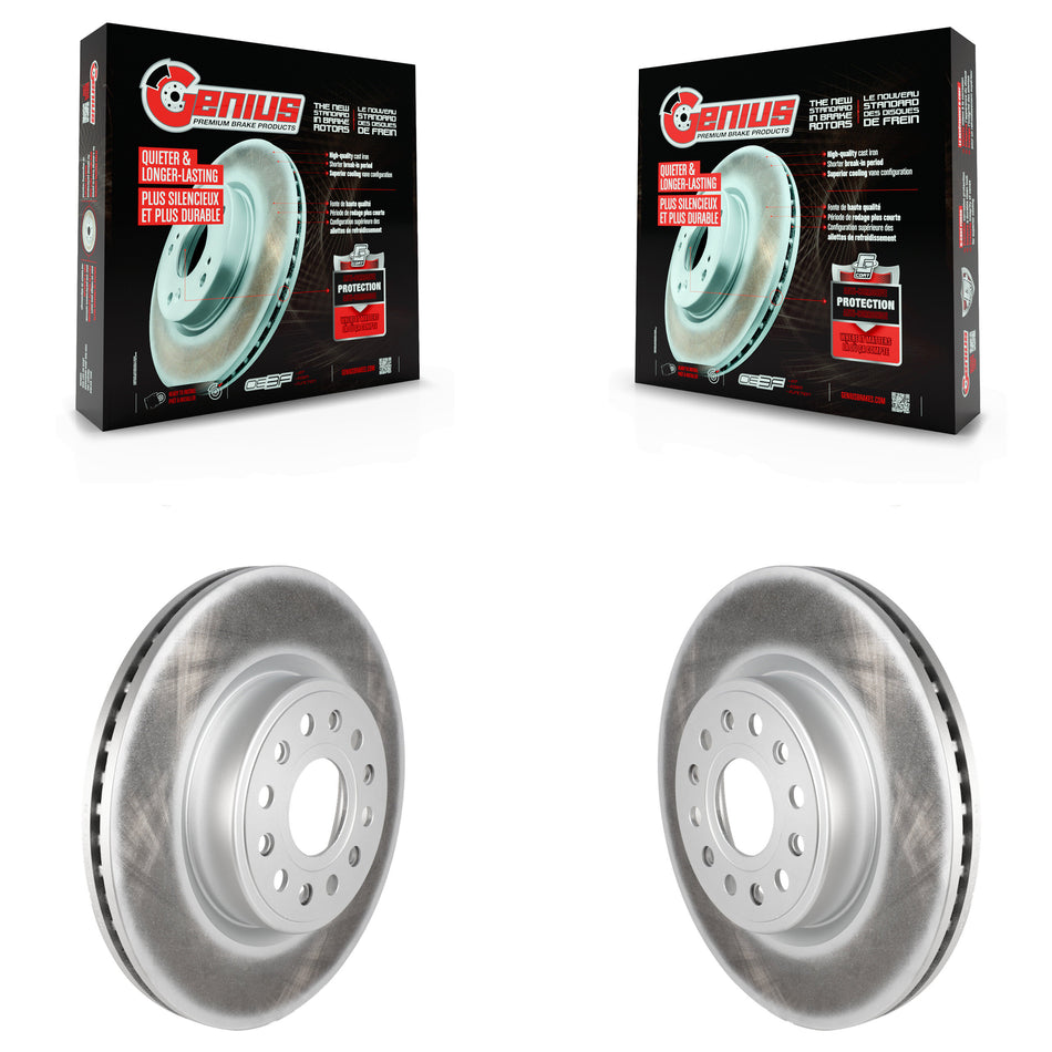 Front Coated Disc Brake Rotors Pair For Ram 1500 KG-101320