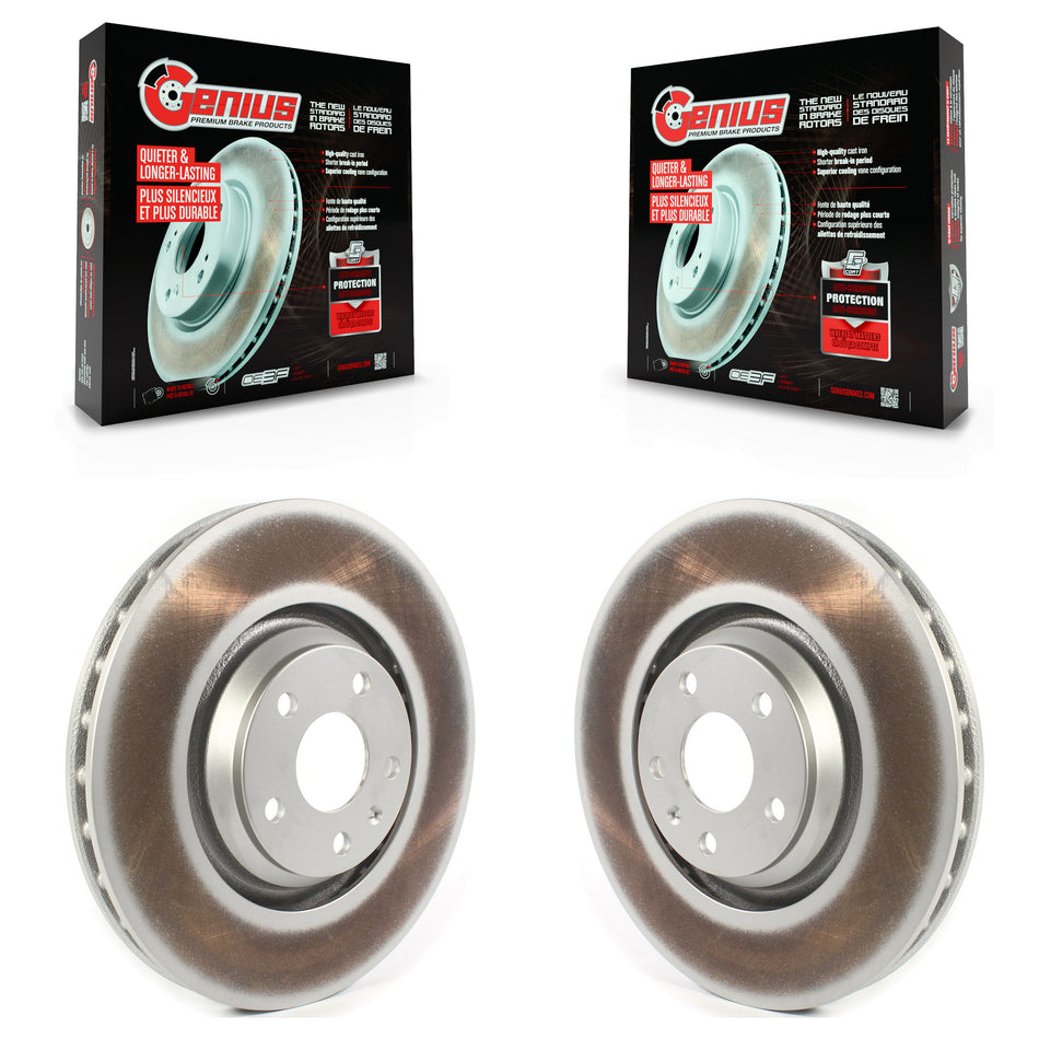Front Coated Disc Brake Rotors Pair For Audi TT Quattro TTS KG-101324
