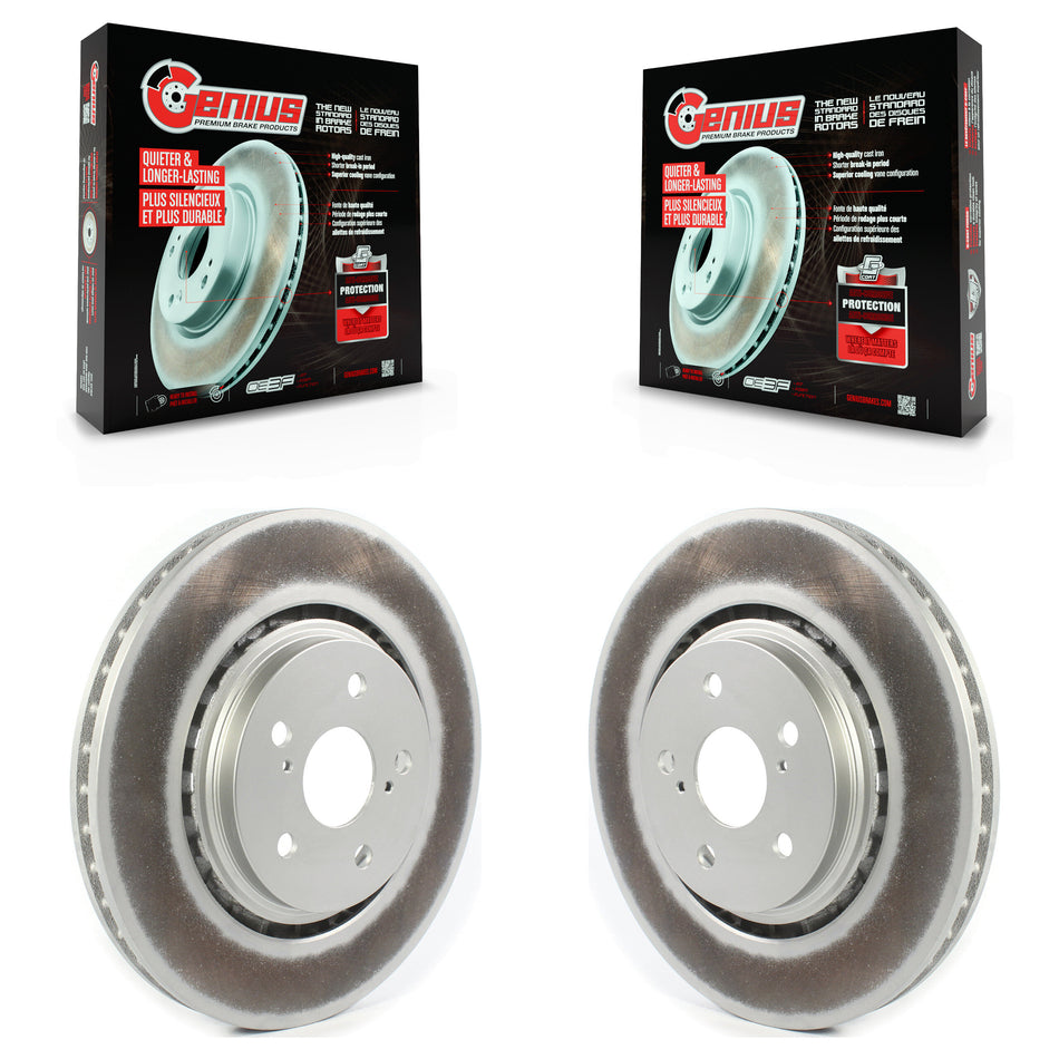 Front Coated Disc Brake Rotors Pair For Lexus RX350 RX450h Toyota RX350L Camry RX450hL Avalon NX250 NX350 NX350h KG-101331