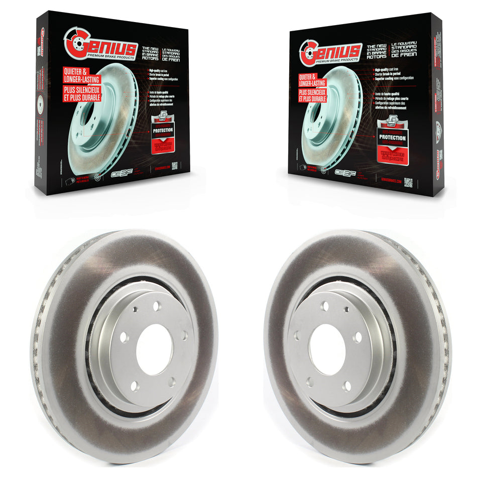 Front Coated Disc Brake Rotors Pair For Mazda CX-5 CX-9 6 KG-101337
