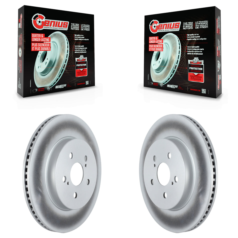 Front Coated Disc Brake Rotors Pair For Toyota Corolla Prius Prime KG-101346