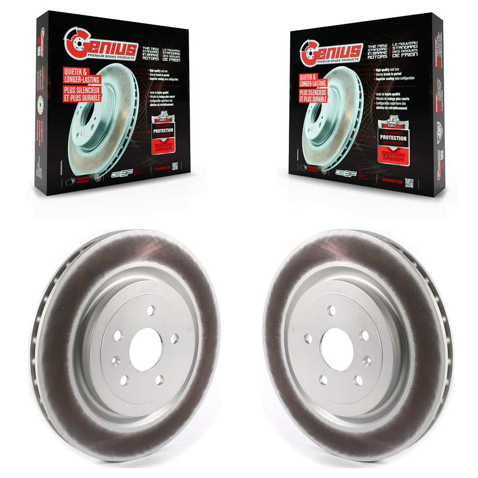 Rear Coated Disc Brake Rotors Pair For Chevrolet Camaro Cadillac CTS KG-101349