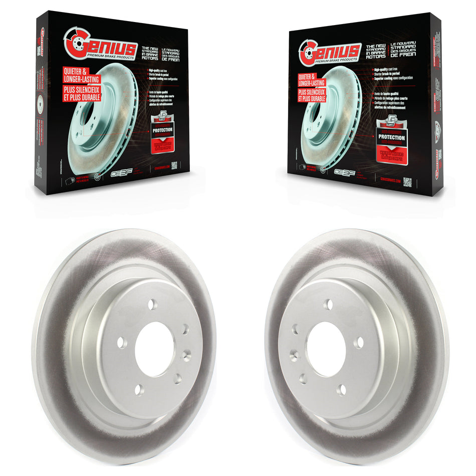 Rear Coated Disc Brake Rotors Pair For 2016-2018 Buick Envision With 315mm Diameter Rotor KG-101350