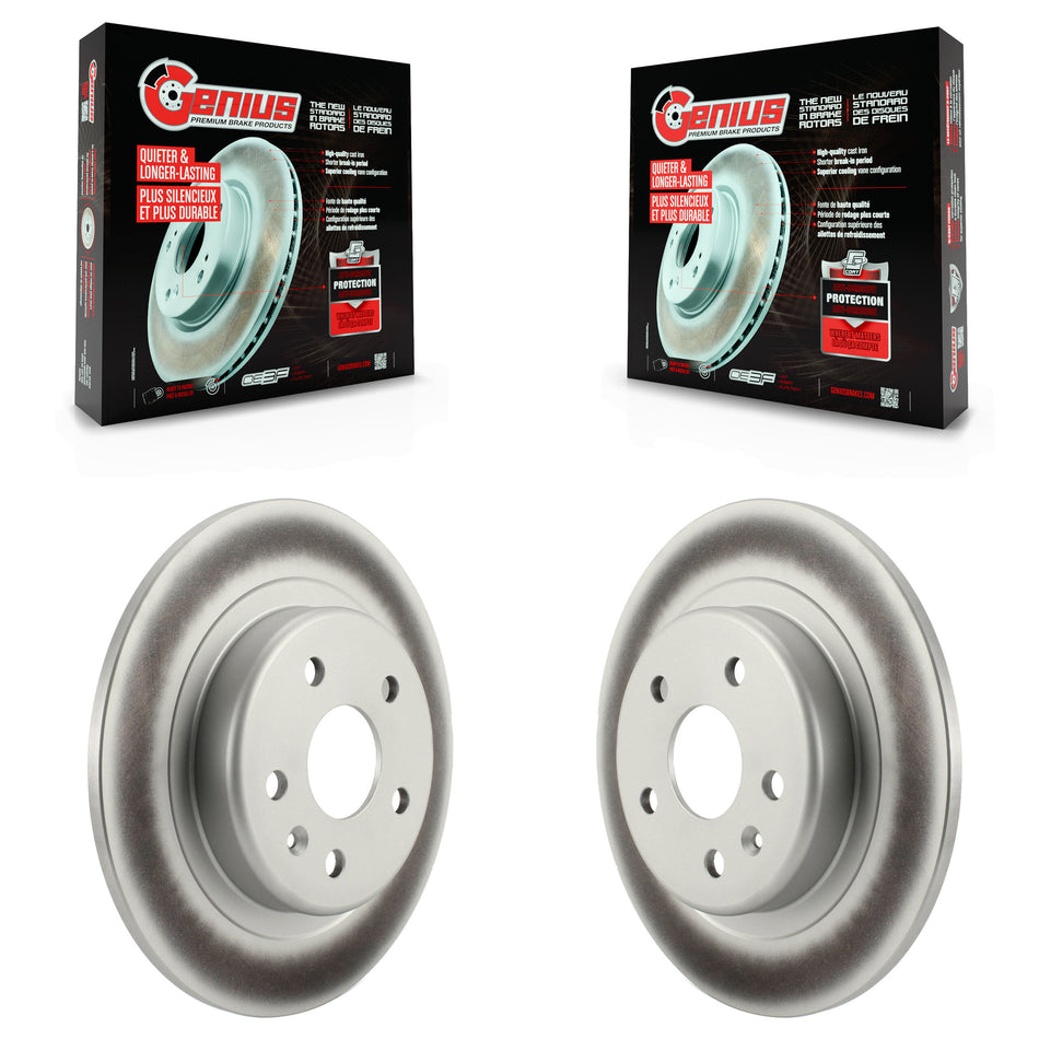 Rear Coated Disc Brake Rotors Pair For 2019-2020 Buick Envision With 315mm Diameter Rotor KG-101351