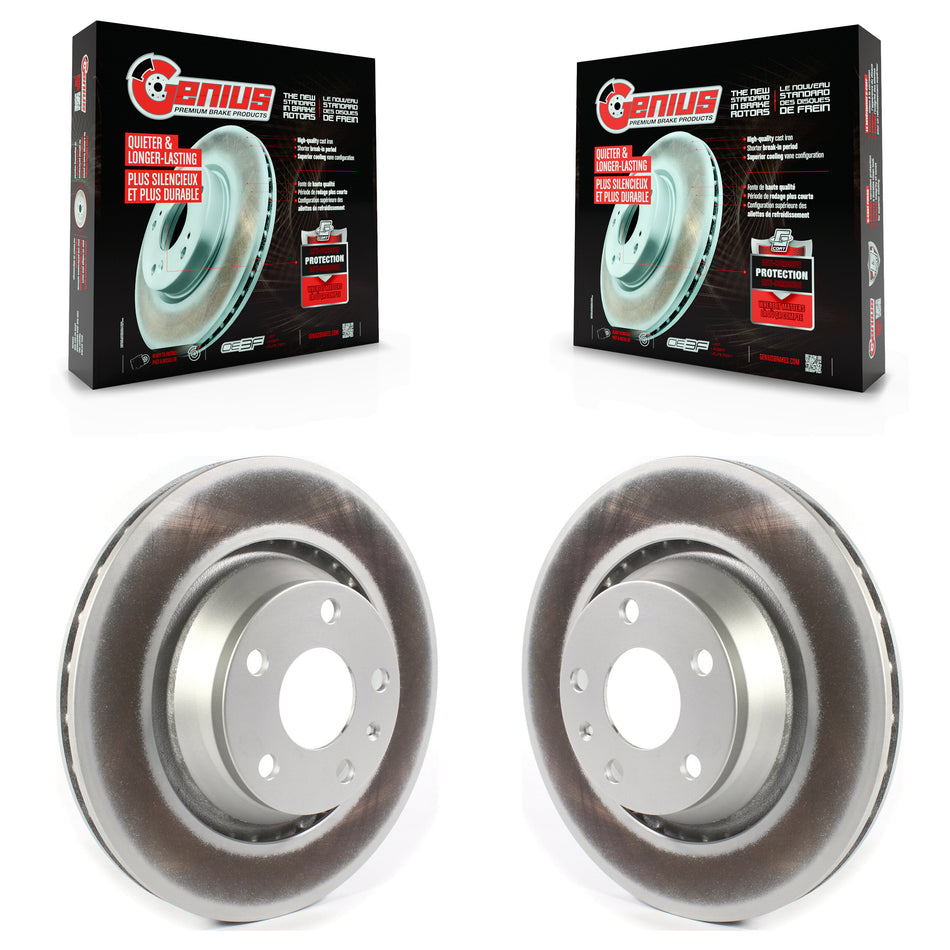 Rear Coated Disc Brake Rotors Pair For Audi TT Quattro RS KG-101362