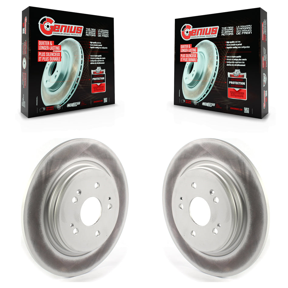 Rear Coated Disc Brake Rotors Pair For 2019-2022 Acura RDX KG-101376
