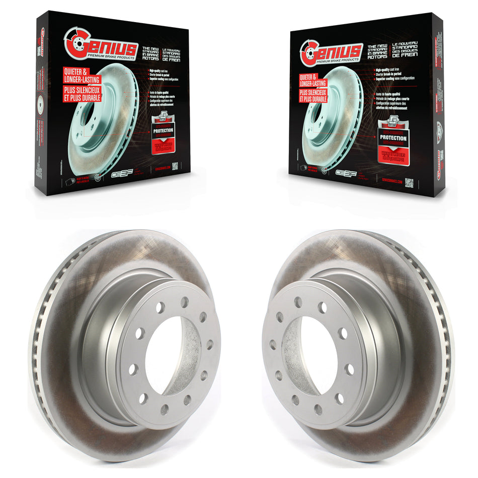 Front Coated Disc Brake Rotors Pair For Ram 5500 Dodge Sterling Truck 4500 Bullet 45 55 KG-101390