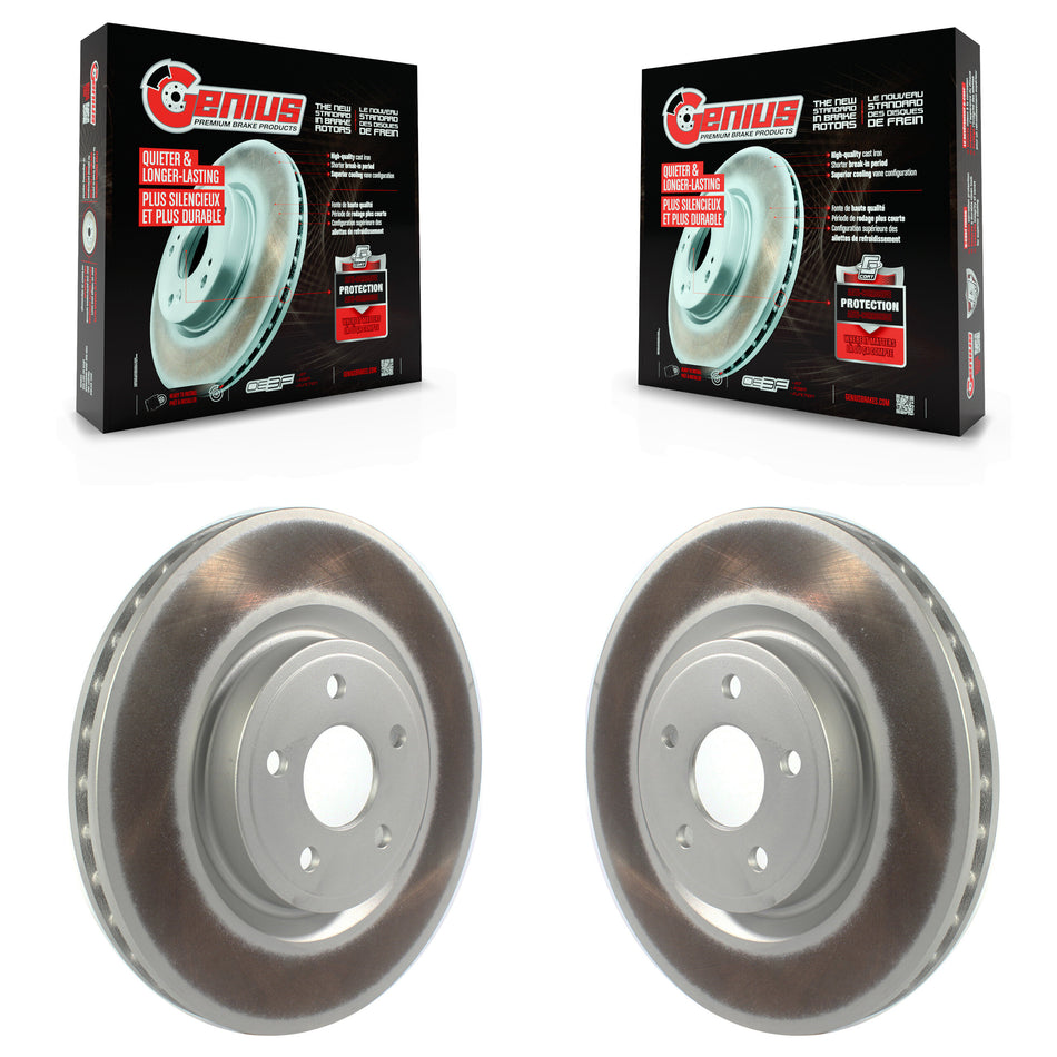 Front Coated Disc Brake Rotors Pair For Jeep Grand Cherokee Dodge Durango KG-101391