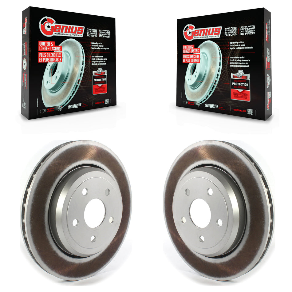 Rear Coated Disc Brake Rotors Pair For Jeep Grand Cherokee Dodge Durango KG-101394
