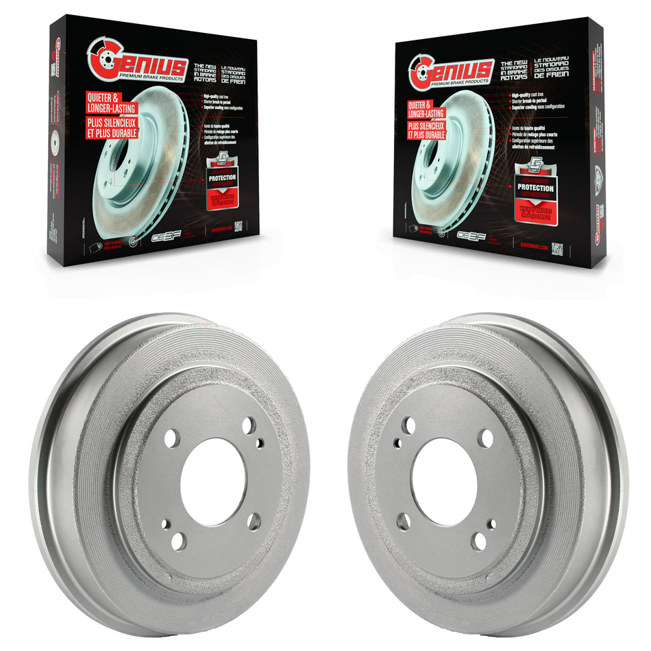 Rear Coated Brake Drums Pair For Honda Civic Fit Accord Acura EL KG-101398