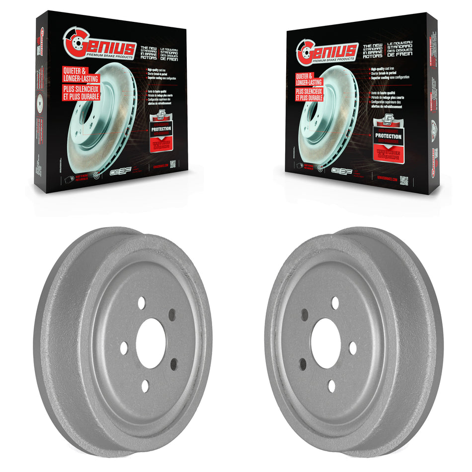 Rear Coated Brake Drums Pair For 2003-2005 Chevrolet Cavalier Pontiac Sunfire KG-101403