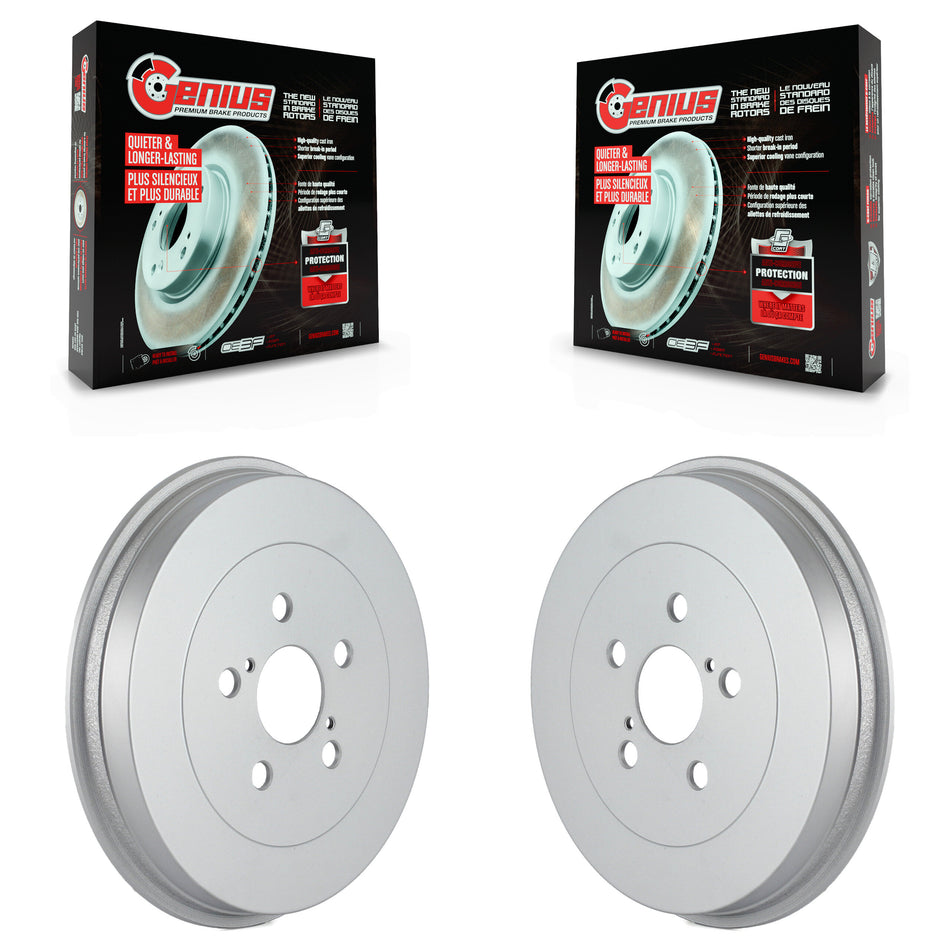 Rear Coated Brake Drums Pair For Toyota Matrix Pontiac Vibe KG-101411