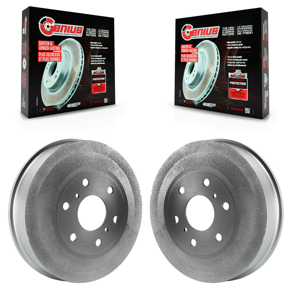 Rear Coated Brake Drums Pair For 2009-2013 Chevrolet Silverado 1500 GMC Sierra KG-101412