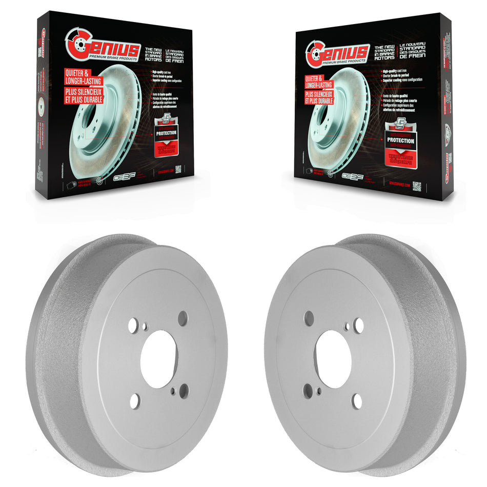 Rear Coated Brake Drums Pair For Toyota Corolla Prizm Chevrolet Geo KG-101413