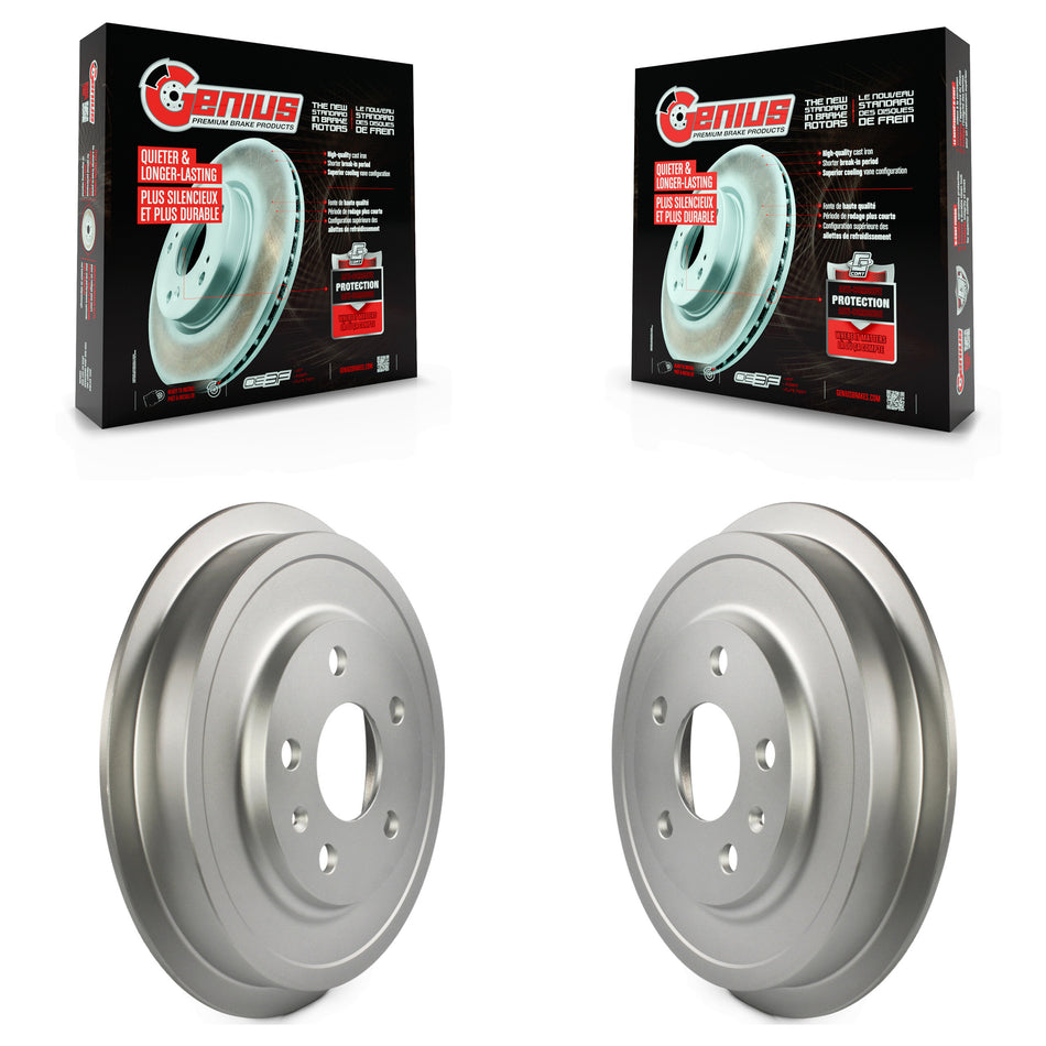 Rear Coated Brake Drums Pair For Volkswagen Jetta Beetle KG-101417