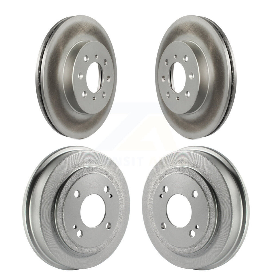 Front Rear Disc Brake Rotors Drums Kit For Honda Civic Fit Acura EL KG-101424