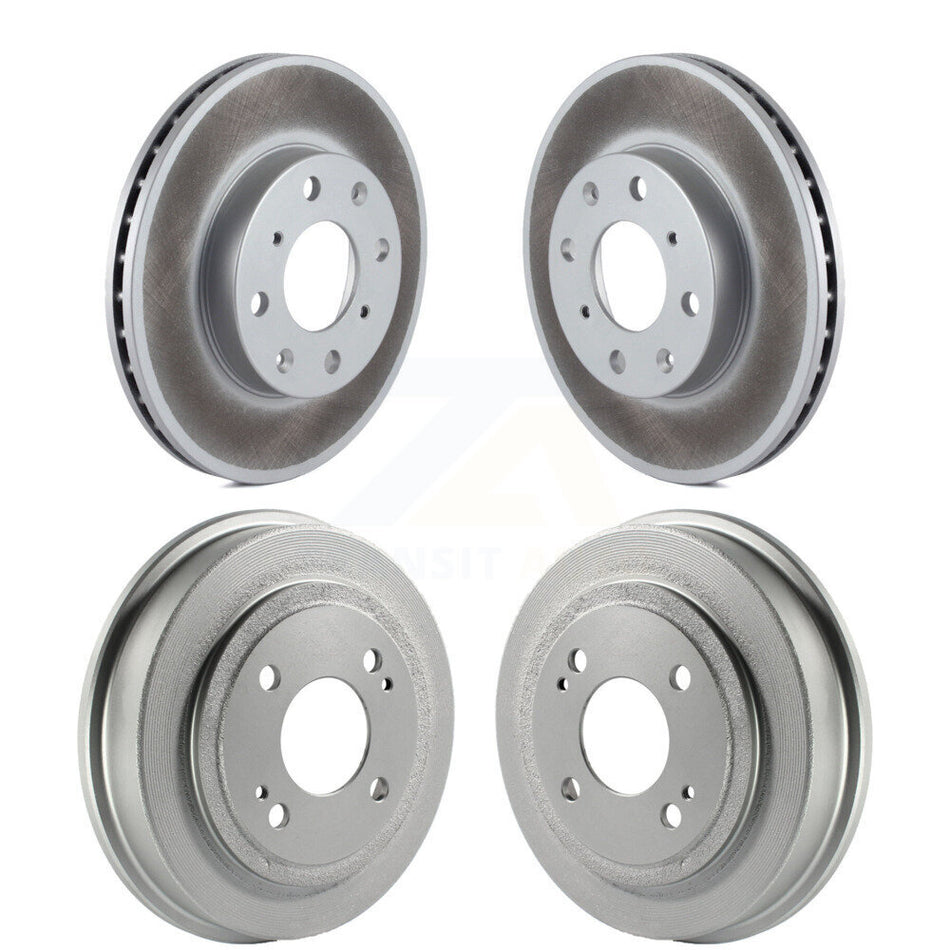 Front Rear Disc Brake Rotors Drums Kit For Honda Civic KG-101425