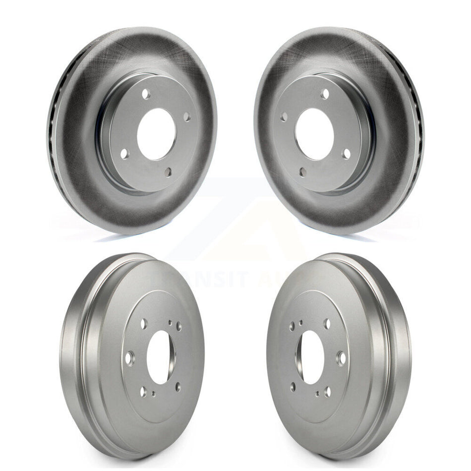 Front Rear Disc Brake Rotors Drums Kit For Nissan Sentra Versa Cube KG-101436