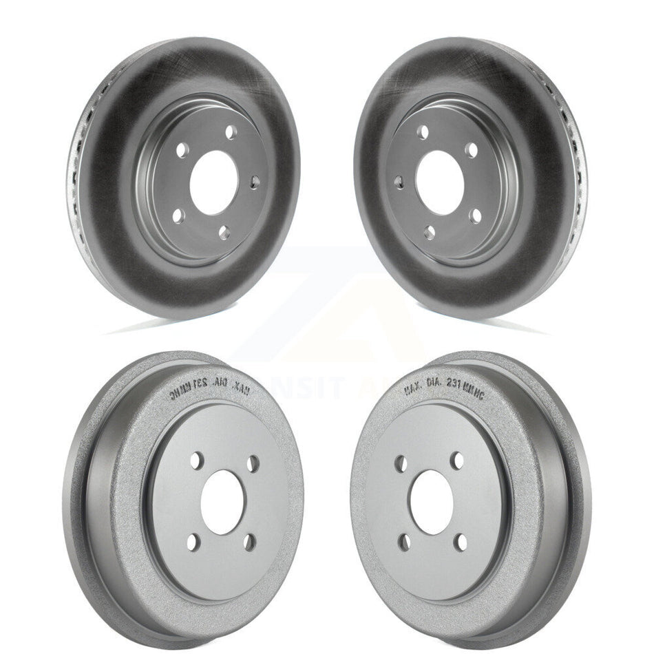 Front Rear Disc Brake Rotors Drums Kit For 2006 Pontiac Pursuit With Brakes KG-101448