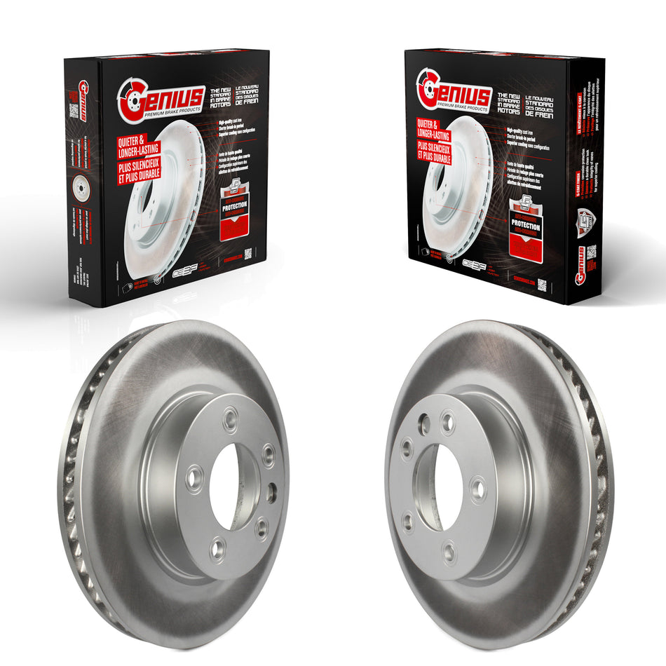 Front Coated Disc Brake Rotors Kit For Volkswagen Touareg Porsche Cayenne KG-101483