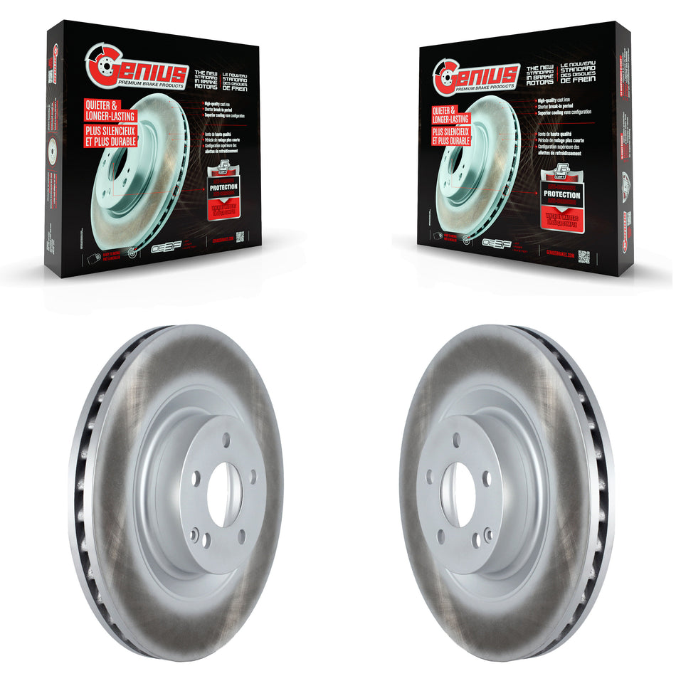 Front Coated Disc Brake Rotors Pair For Mercedes-Benz S550 SL550 CL550 S600 S400 S350 CL600 S450 KG-101514