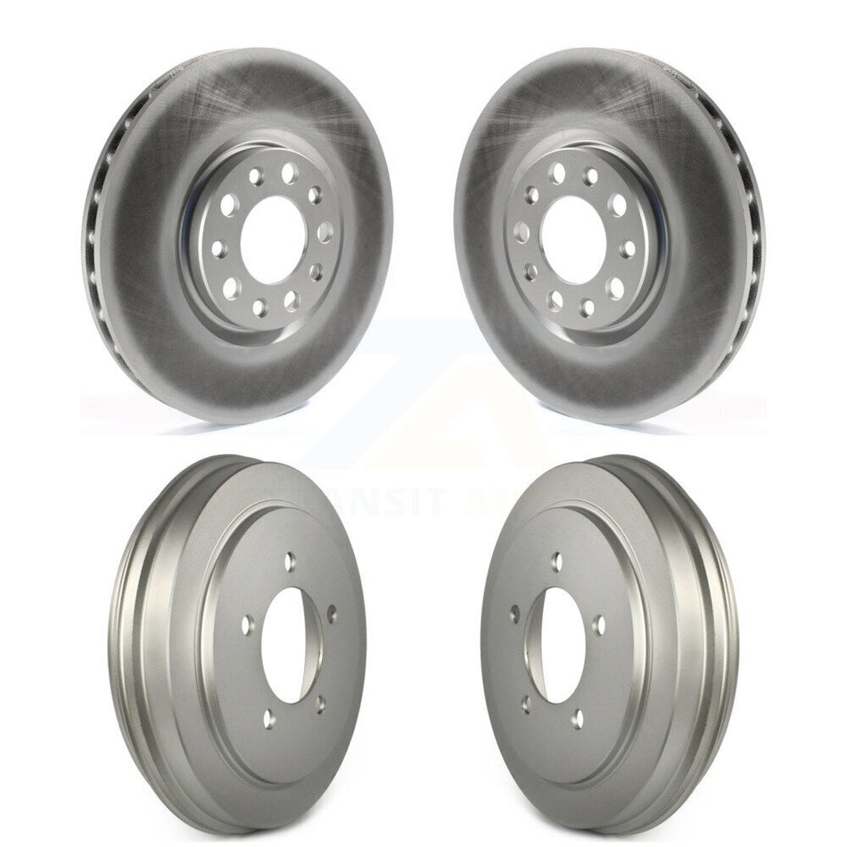 Front Rear Disc Brake Rotors Drums Kit For 2017 Jeep Compass With 305mm Diameter Rotor KG-101523