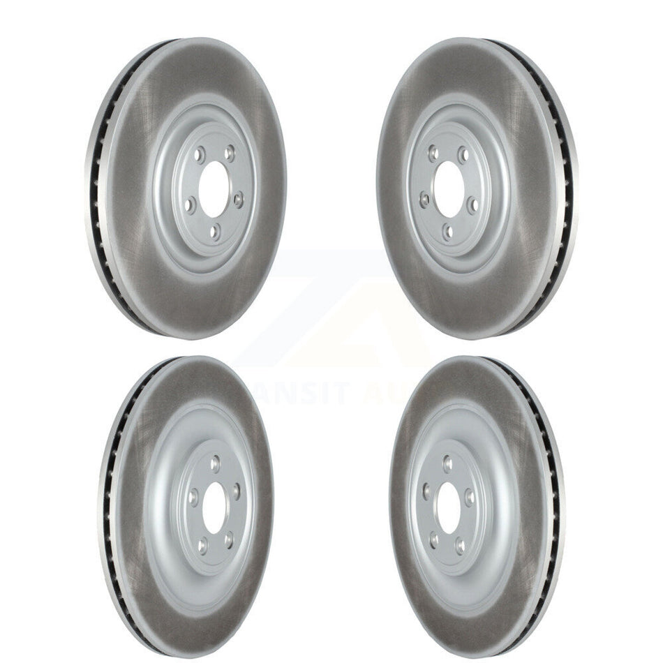 Front Rear Coated Disc Brake Rotors Kit For Jaguar XF XJ XFR-S XJR575 KG-101553