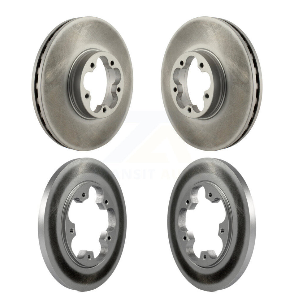 Front Rear Coated Disc Brake Rotors Kit For 2016 Ford Transit-350 HD With 5 Lug Wheels KG-101560