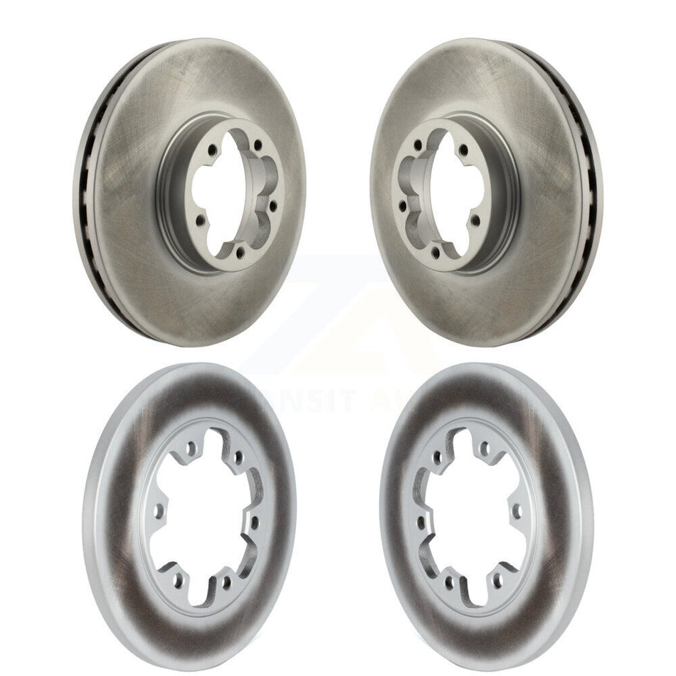 Front Rear Coated Disc Brake Rotors Kit For 2015-2019 Ford Transit-350 HD With 6 Lug Wheels KG-101561