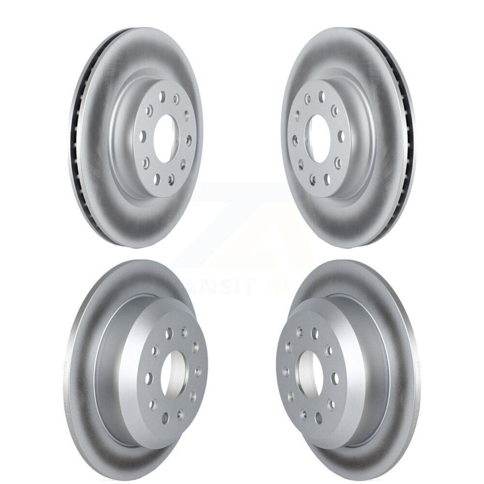 Front Rear Coated Disc Brake Rotors Kit For 2018-2022 Jeep Wrangler Without Heavy Duty Brakes Code BRY KG-101562