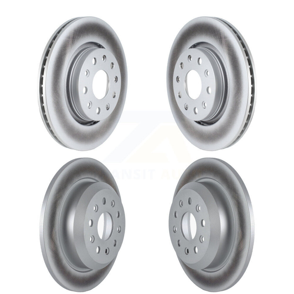 Front Rear Coated Disc Brake Rotors Kit For 2018-2022 Jeep Wrangler With Heavy Duty Brakes Code BR2 & BR6 KG-101563