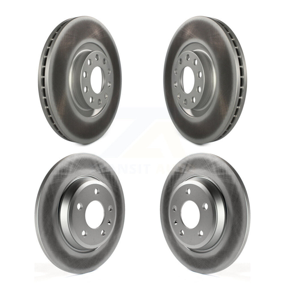 Front Rear Coated Disc Brake Rotors Kit For 2009 Audi A4 Quattro Convertible With 300mm Diameter Rotor KG-101582