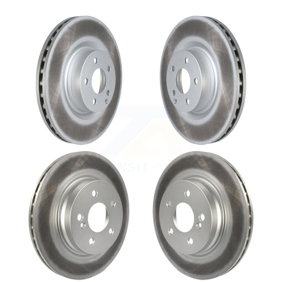 Front Rear Coated Disc Brake Rotors Kit For 2010-2011 Mercedes-Benz E550 With 300mm Diameter Rotor KG-101586