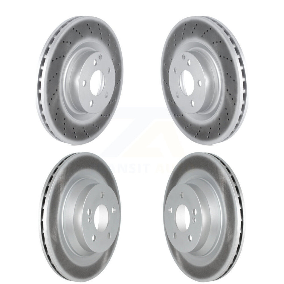 Front Rear Coated Disc Brake Rotors Kit For 2010-2011 Mercedes-Benz E550 With 320mm Diameter Rotor KG-101587