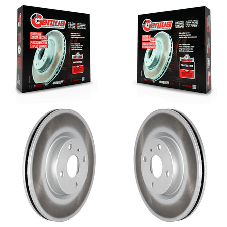 Front Coated Disc Brake Rotors Pair For 2016-2024 Mazda MX-5 Miata With Brembo Brakes KG-101601