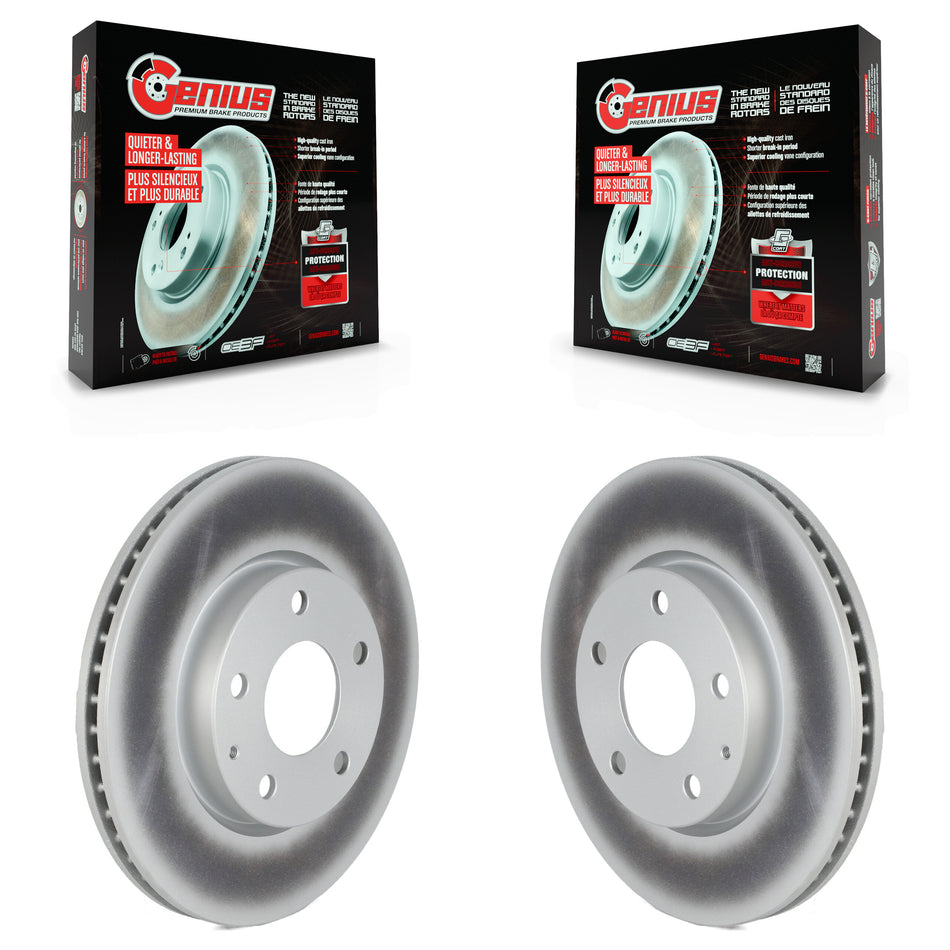 Front Coated Disc Brake Rotors Pair For Mazda 3 KG-101602