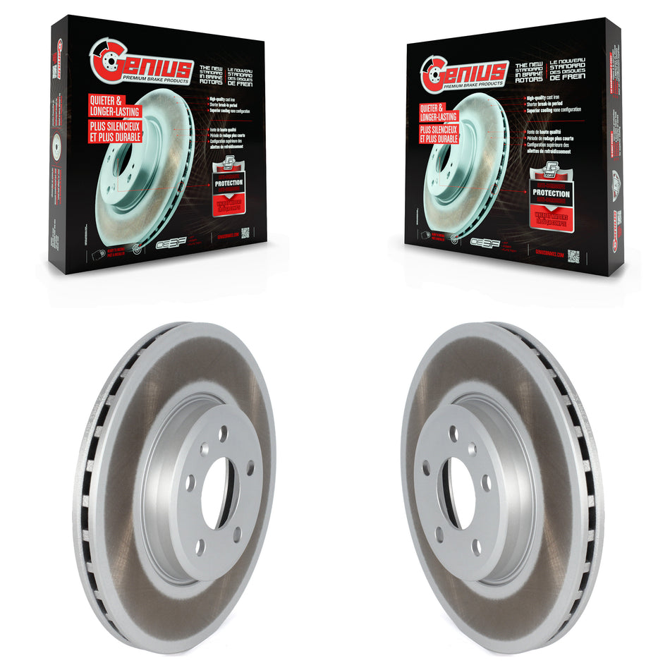 Front Coated Disc Brake Rotors Pair For Audi A4 Quattro A5 Sportback KG-101608