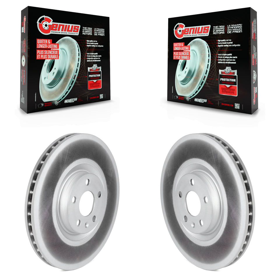Front Coated Disc Brake Rotors Pair For Volvo XC90 XC60 XC40 S90 S60 V90 Cross Country V60 With 345mm Diameter Rotor KG-101609