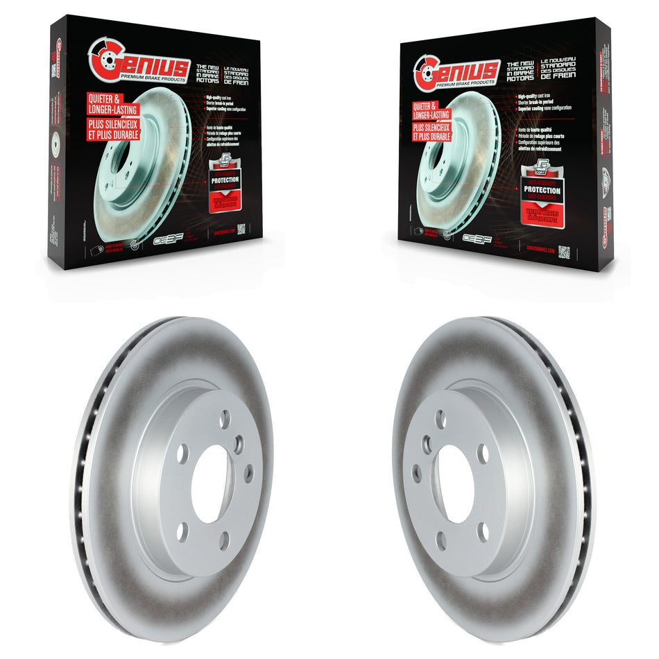Front Coated Disc Brake Rotors Pair For BMW i3 i3s KG-101615