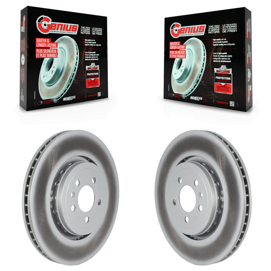 Front Coated Disc Brake Rotors Pair For Dodge Charger KG-101616