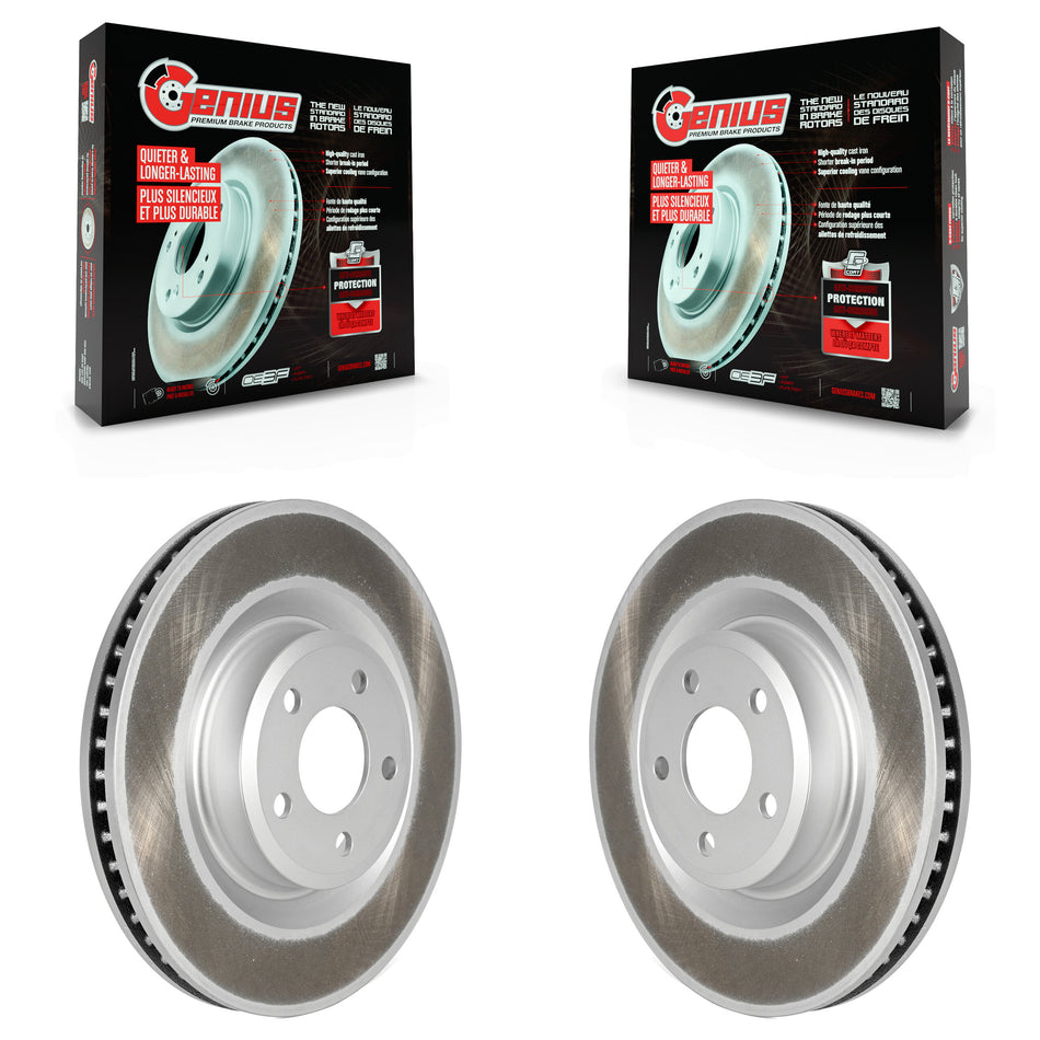 Front Coated Disc Brake Rotors Pair For Ford Explorer Lincoln Aviator KG-101621