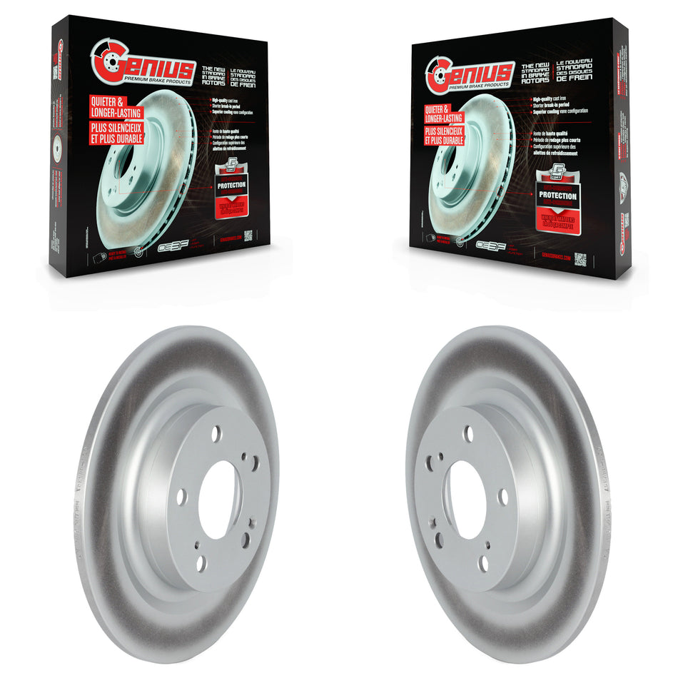 Rear Coated Disc Brake Rotors Pair For 2017-2021 Honda Civic Type R KG-101637