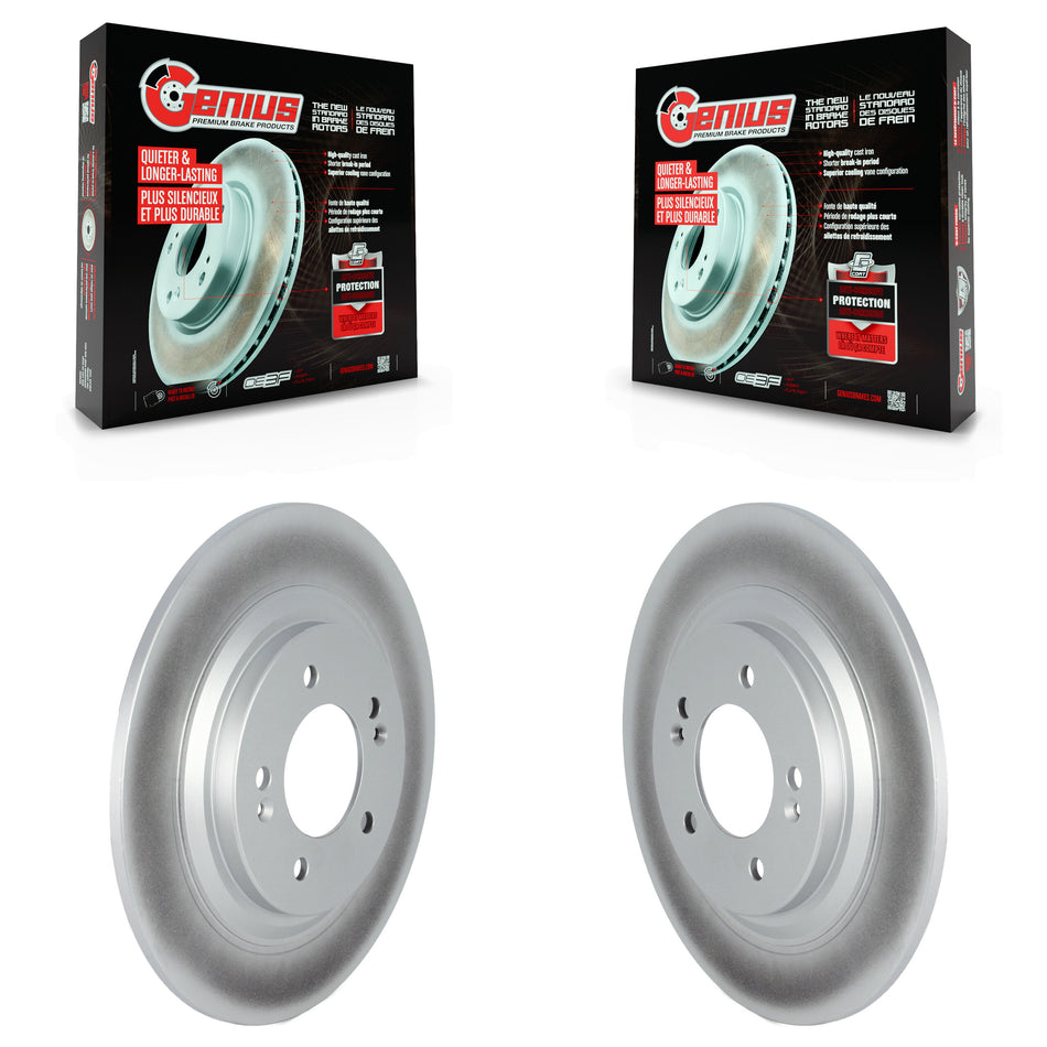 Rear Coated Disc Brake Rotors Pair For Kia Cadenza Niro EV Hyundai Kona Electric KG-101639
