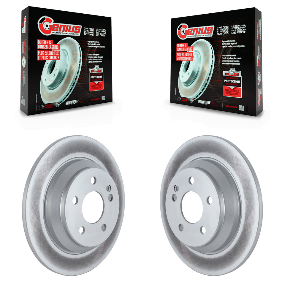 Rear Coated Disc Brake Rotors Pair For 2016-2021 Mercedes-Benz Metris KG-101643