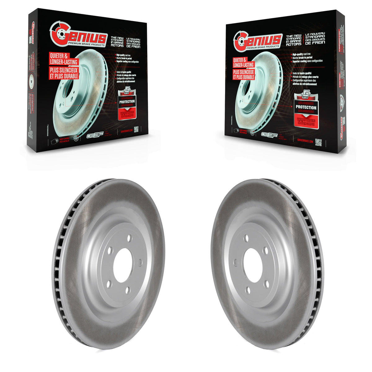 Rear Coated Brake Rotors Pair For Ford Explorer Lincoln Aviator Police Interceptor Utility KG-101652
