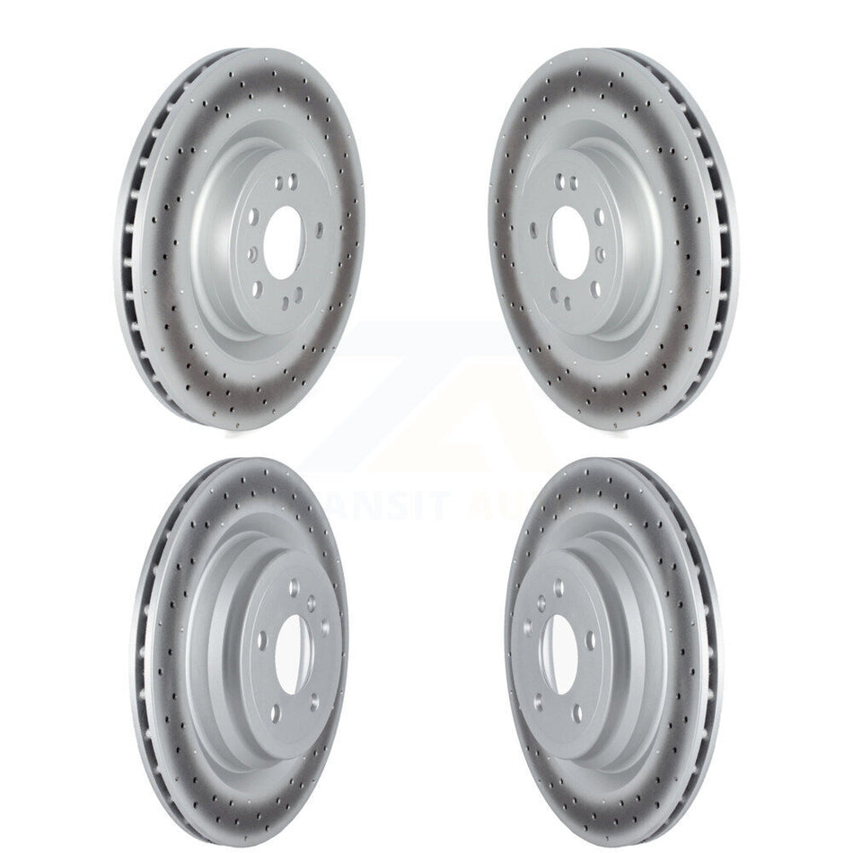 Front Rear Coated Disc Brake Rotors Kit For 2016-2017 Mercedes-Benz GLE400 With AMG Package KG-101692