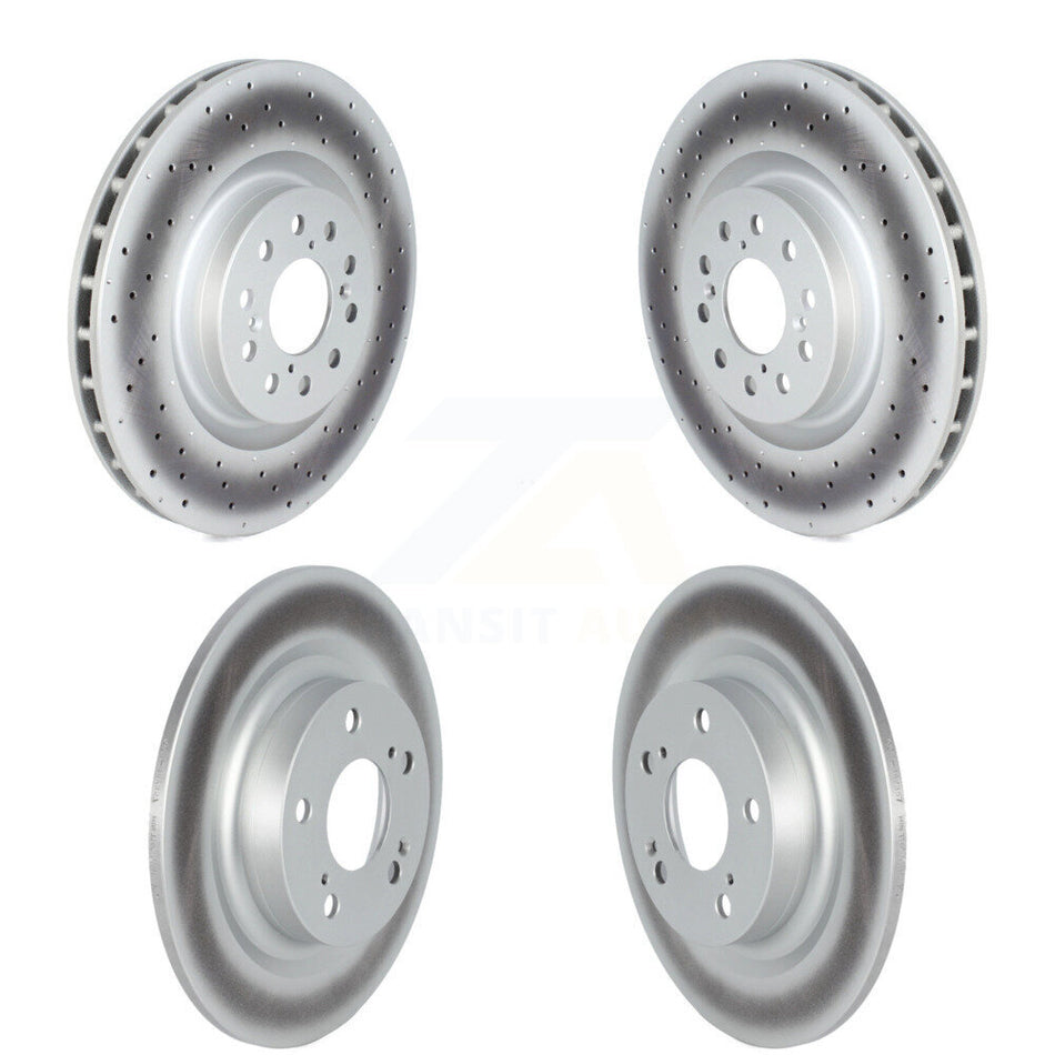 Front Rear Coated Disc Brake Rotors Kit For 2017-2020 Honda Civic Type R KG-101699