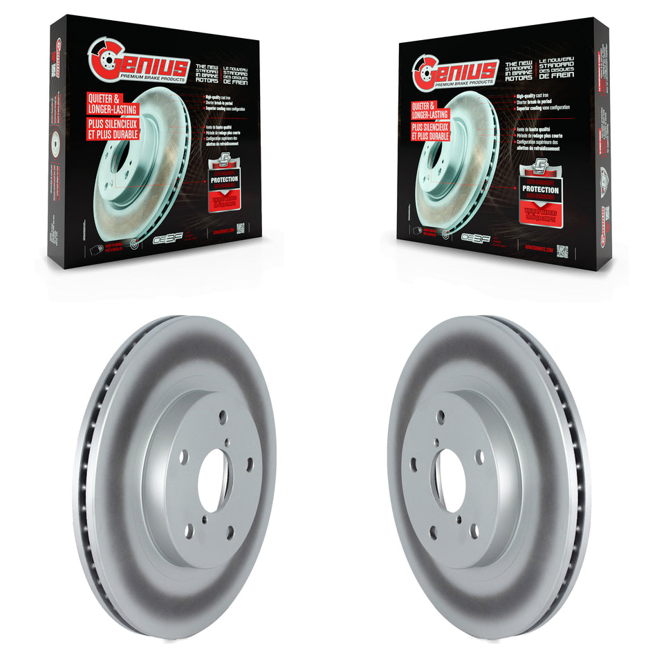 Front Coated Disc Brake Rotors Pair For Subaru Forester KG-101719